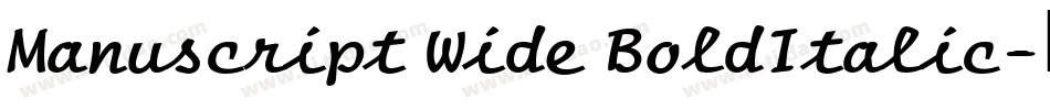 Manuscript Wide BoldItalic字体转换